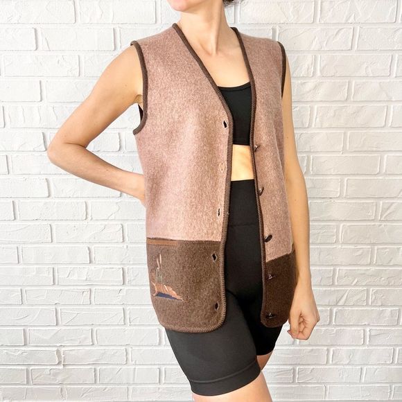 Vintage | Sweaters | Vintage Brown Wool 